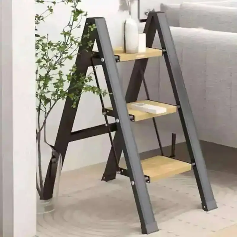 Indoor for Folding Home Ladder Ladders Aluminum Kitchen Herringbone Furniture Portable Thickened Alloy Multifunctional Ladders