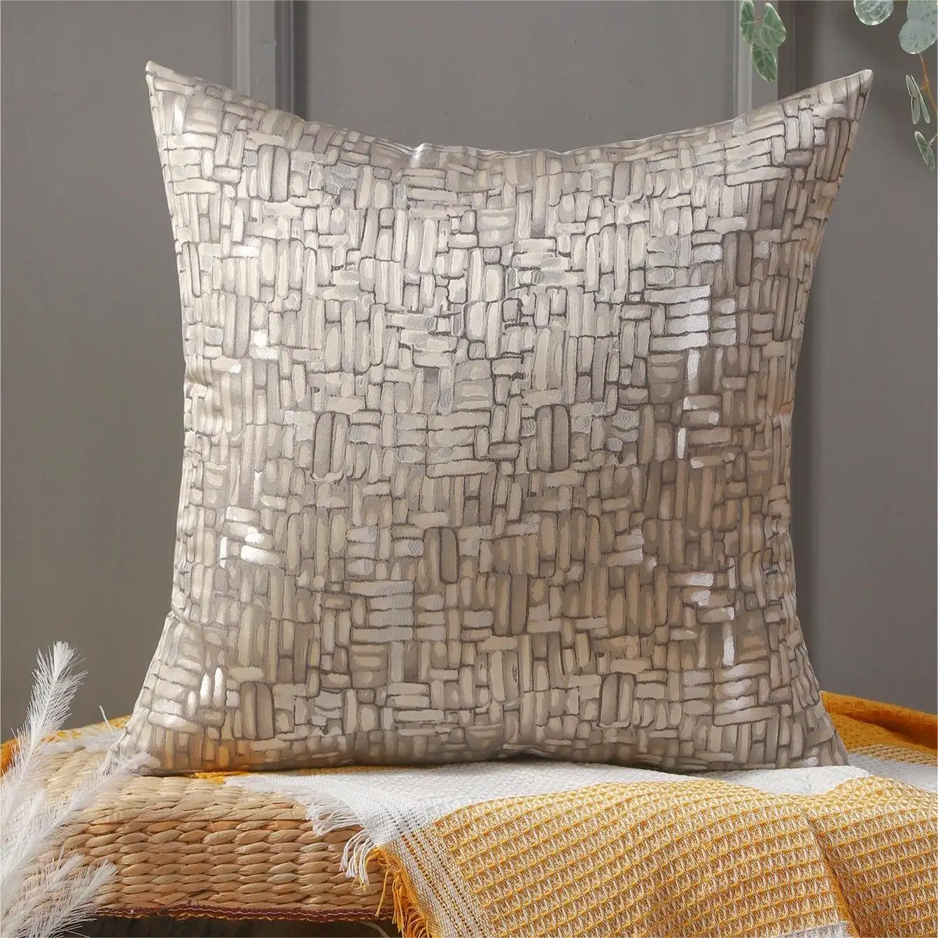 Chinese Light Luxury Cushion Cover Modern Minimalist Multicolor High Precision Design Pillowcases