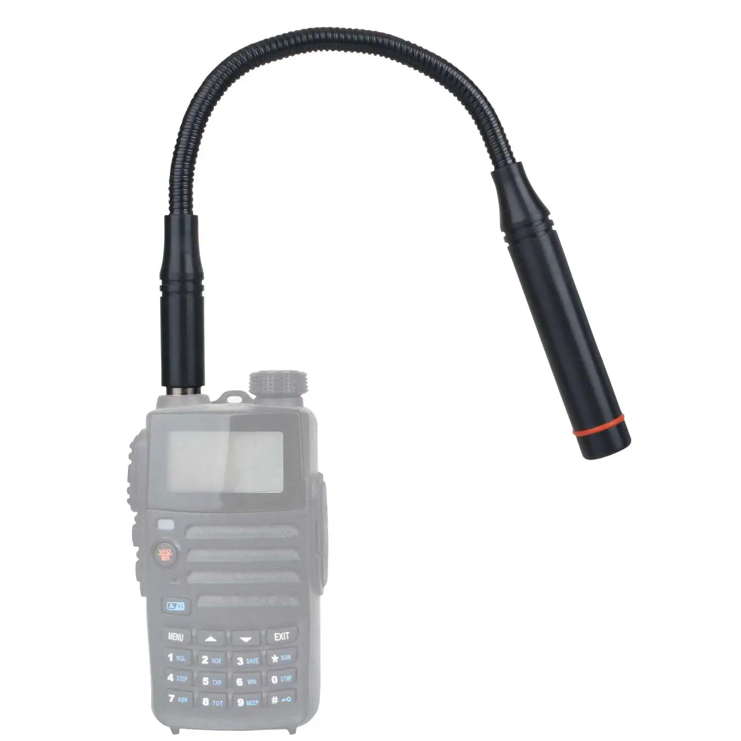 12.8inch Goose Tube Flexible Tactical VHF UHF Dual Band Walkie Talkie Antenna 144/430MHz 20W 3.8dBi SMA-F/SMA-M/BNC Connectors