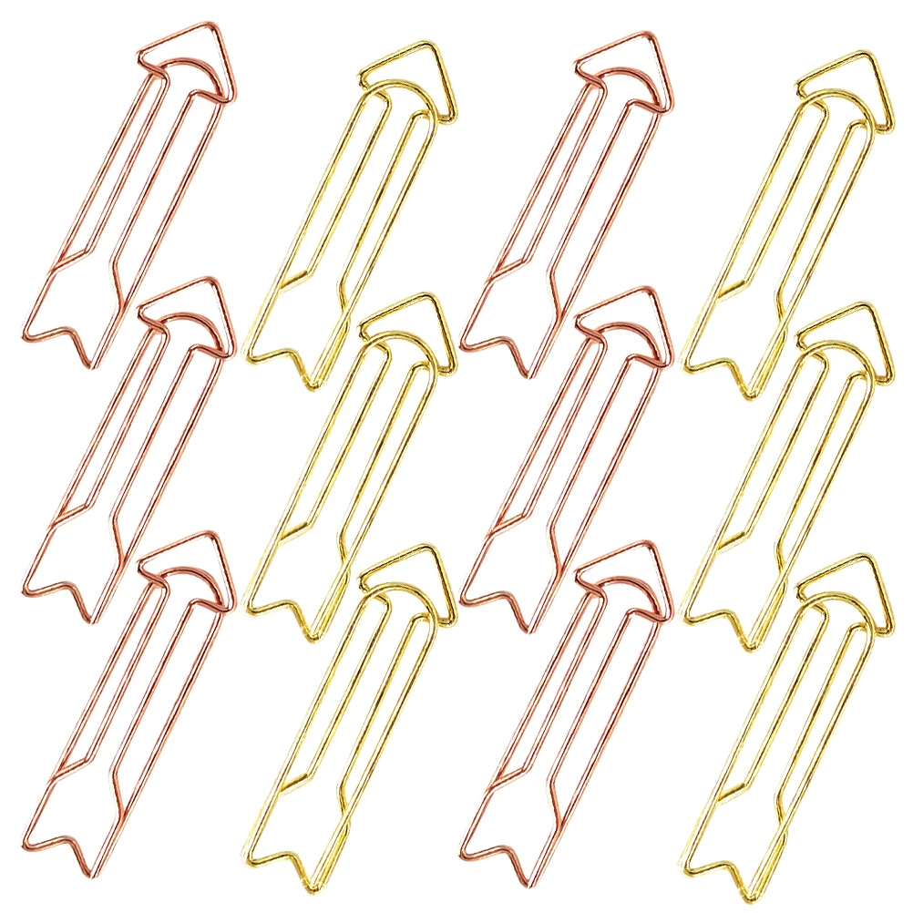 

40 Pcs Creative Paper Clip Clips for Paperwork Small Colored Paperclips Metal Decorative Student