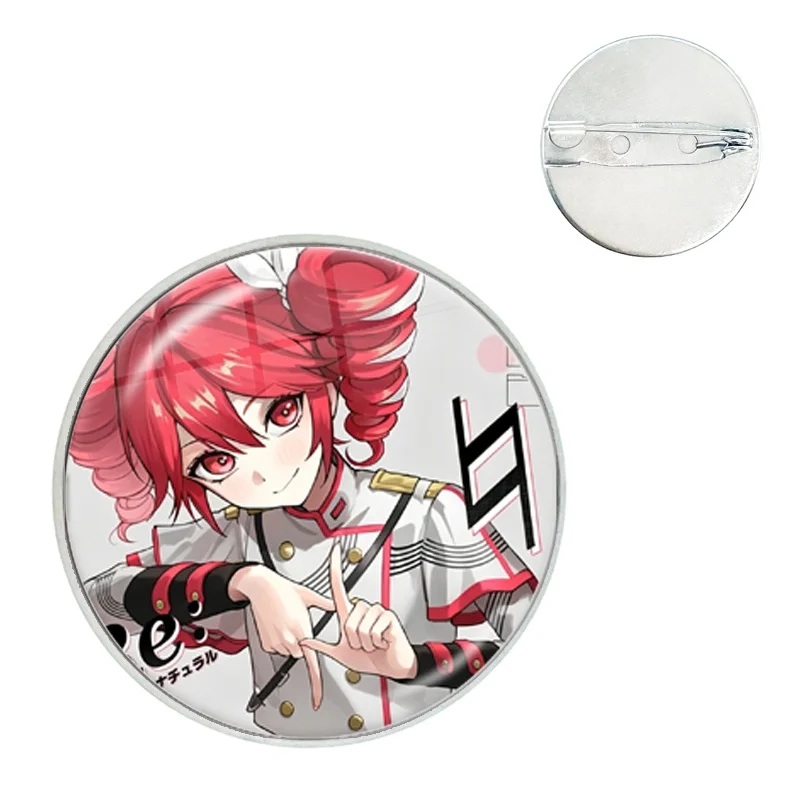 Kasane Teto Cute Anime Girl Pin Funny Glass Dome Brooches Shirt Lapel Bag UTAU Virtual Singer Badge Pins