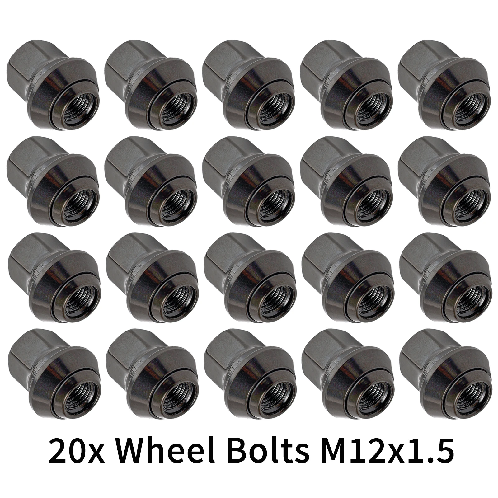 20x Wheel Lug Nuts Bolts M12x1.5 For Ford Fiesta Focus C-Max Kuga Mondeo 2003 2004 2005 2006 2007 2008 2009 2010 2011 2012 2013