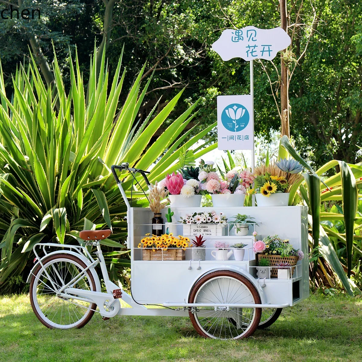HYS  Display Stand Mall Promotion Cart  Multi-Functional Stall Push Cart Reverse Riding Donkey