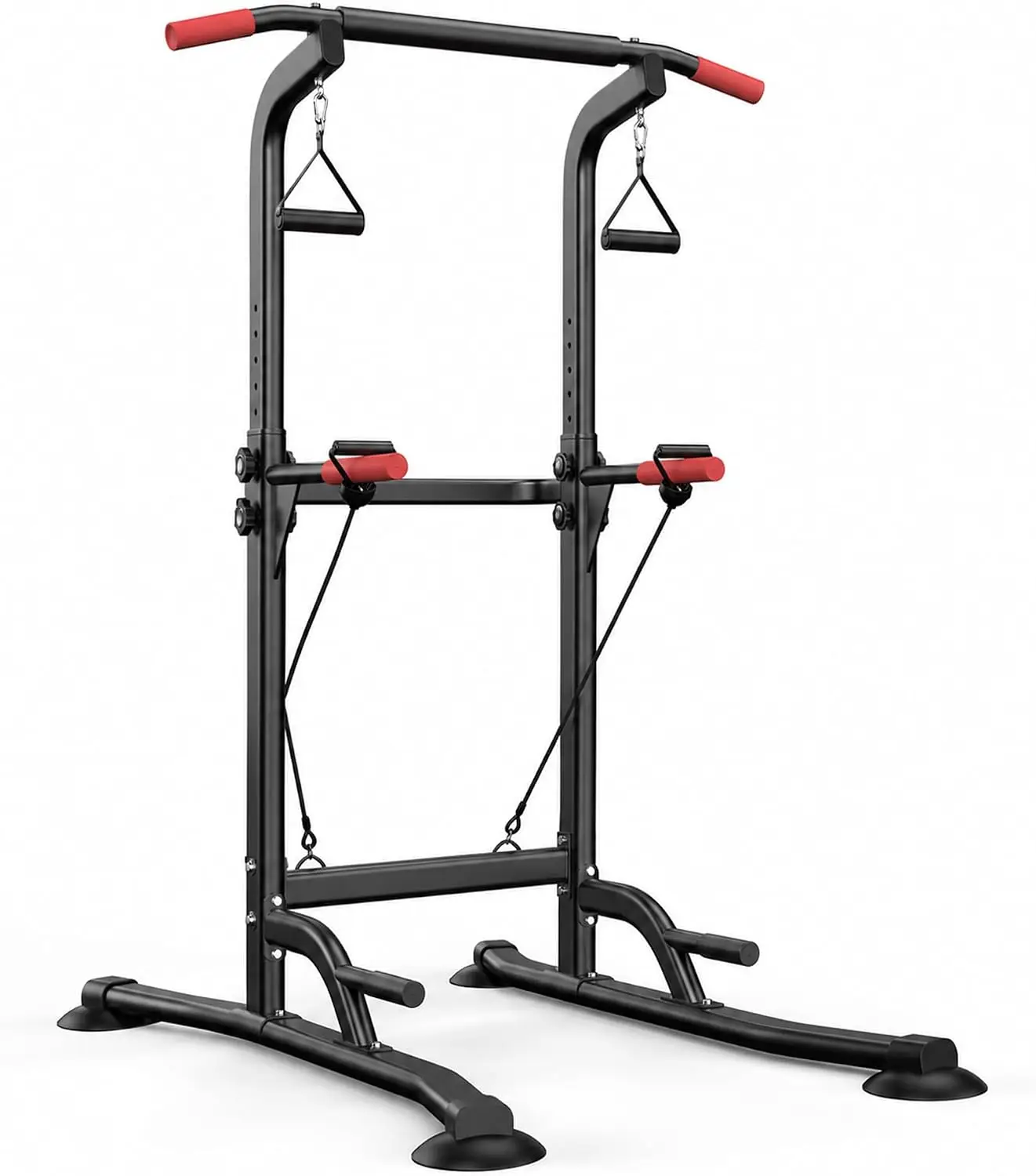 Power Tower Pull Up Bar Station, 350LBS Heavy Duty Multi-Function Alloy Steel Stable Dip Station for Home Gym Strength Training,
