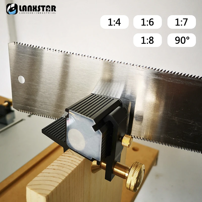 Woodworking Dovetail Guide Rail Saw Gauge Aluminum Alloy  1:4 1: 6 1: 7 1: 8 90° Saw Cutting Gauge For Dovetail Cut DIY Work