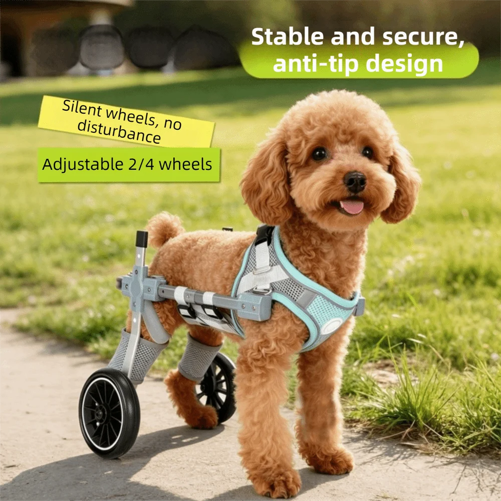 Adjustable Dog Wheelchair Breathable Harness Durable Disabled Pet Walking Aid Rear Leg Support Dog Mobility Scooter