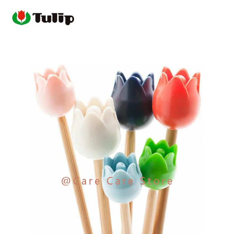 2Pieces Original Tulip Rubber Point Protectors Knitting Needles Protectors Knitting Spokes Protectors Caps Accessories Tools