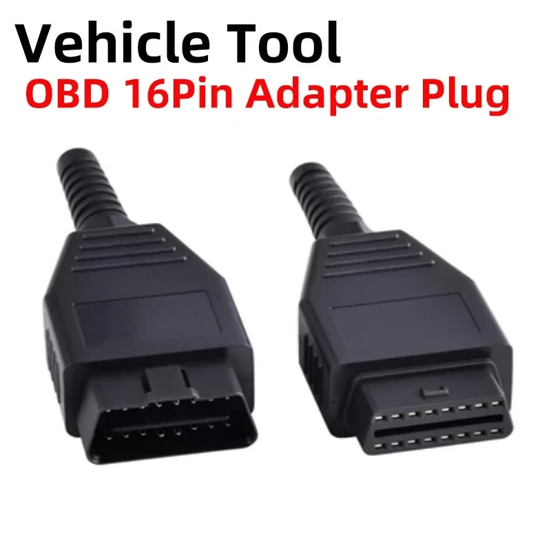 

NEW OBD2 16pin Male Connector Car OBD Shell Plug + Housing +SR+ Screws with 12V 24V Plug J1962 OBD2 Diagnostic Interface Socket