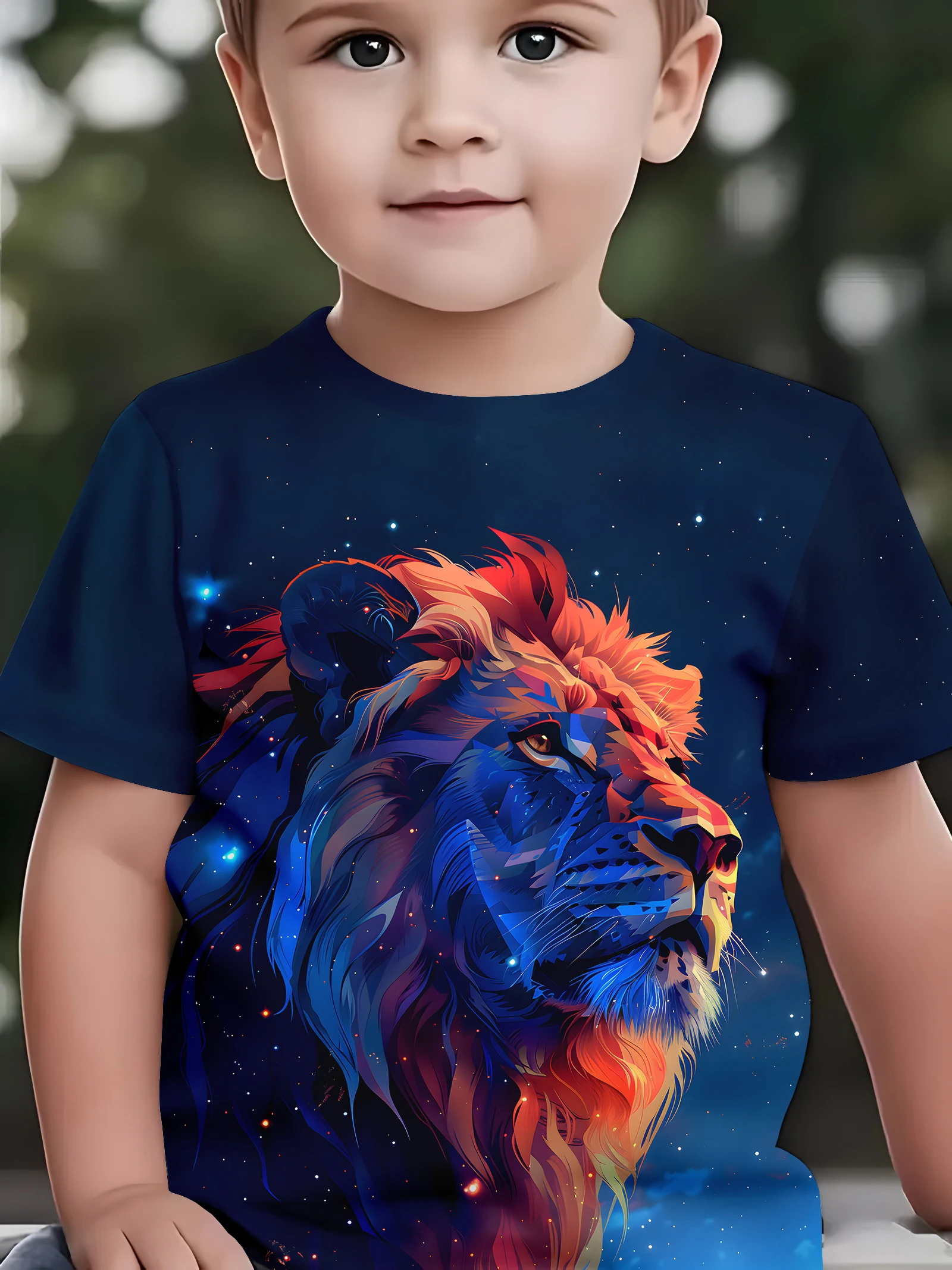 T-shirt a maniche corte per ragazzi e ragazze Top estivi basic casual girocollo per bambini