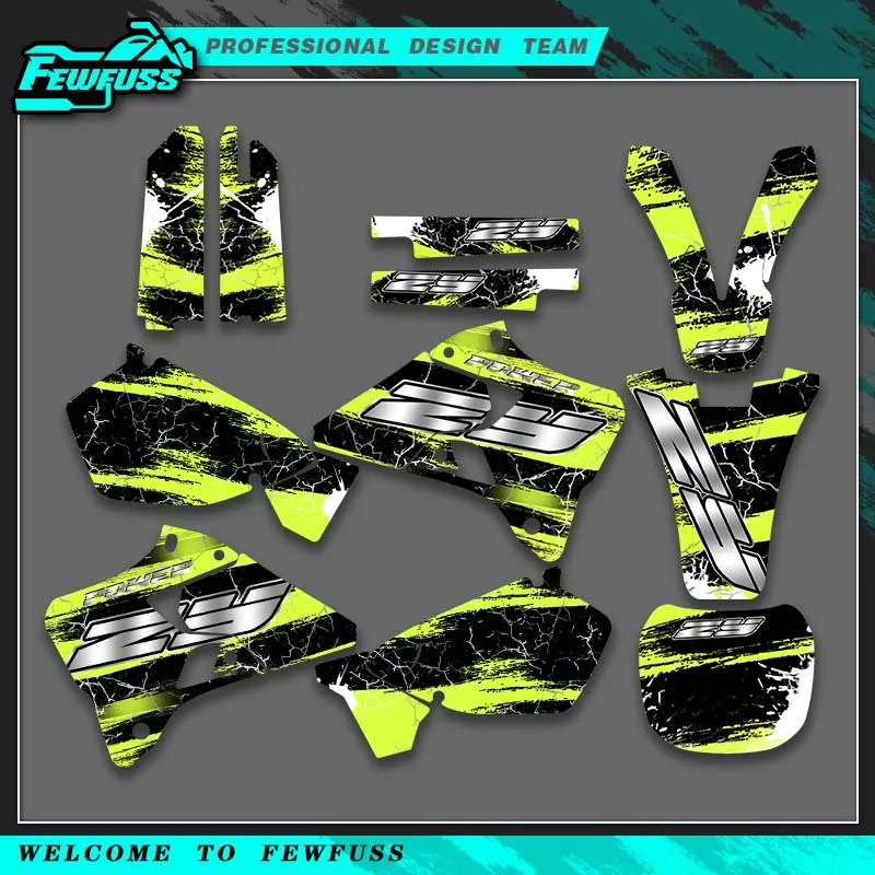 

Графические наклейки Fewfuss, наклейки для мотоцикла, индивидуальный номер для YAMAHA 1996, 1997, 1998, 1999, 2000, 2001, YZ125 250