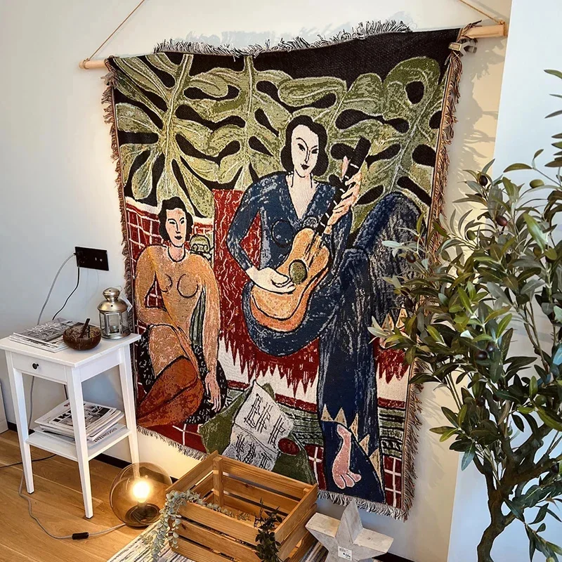 

Guitar Henri Matisse Woman Carpet Casual Blankets Bed Decoration Sofa Blanket Throw Blankets Leisure Rug Single Tapestry