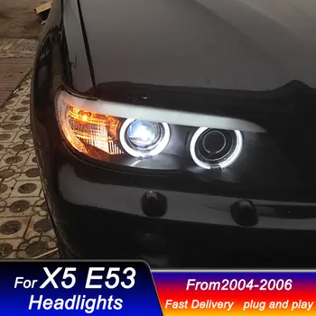 適用於BMWX5 E53 2004-2006的新款全LED日行燈動態方向燈頭燈雙氙氣頭燈總成 8 最佳銷售 BMWX5 E53頭燈 - №3