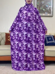 2024Eid Abaya Muslim Womens Hooded Turkey-African Prayer Garment Kaftan Dress With Hijab Tie-dyed Dubai Saudi Robe Ramadan