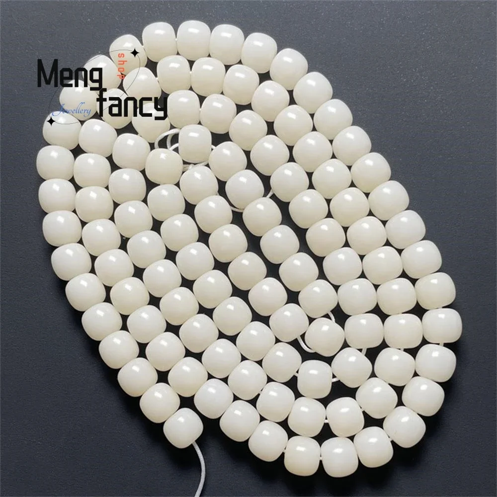 Natural White Jade Bodhi Root 114 Buddha Beads Bracalet Charms Fashion Women Men Necklace Fine Jewelry Accessories Holiday Gifts