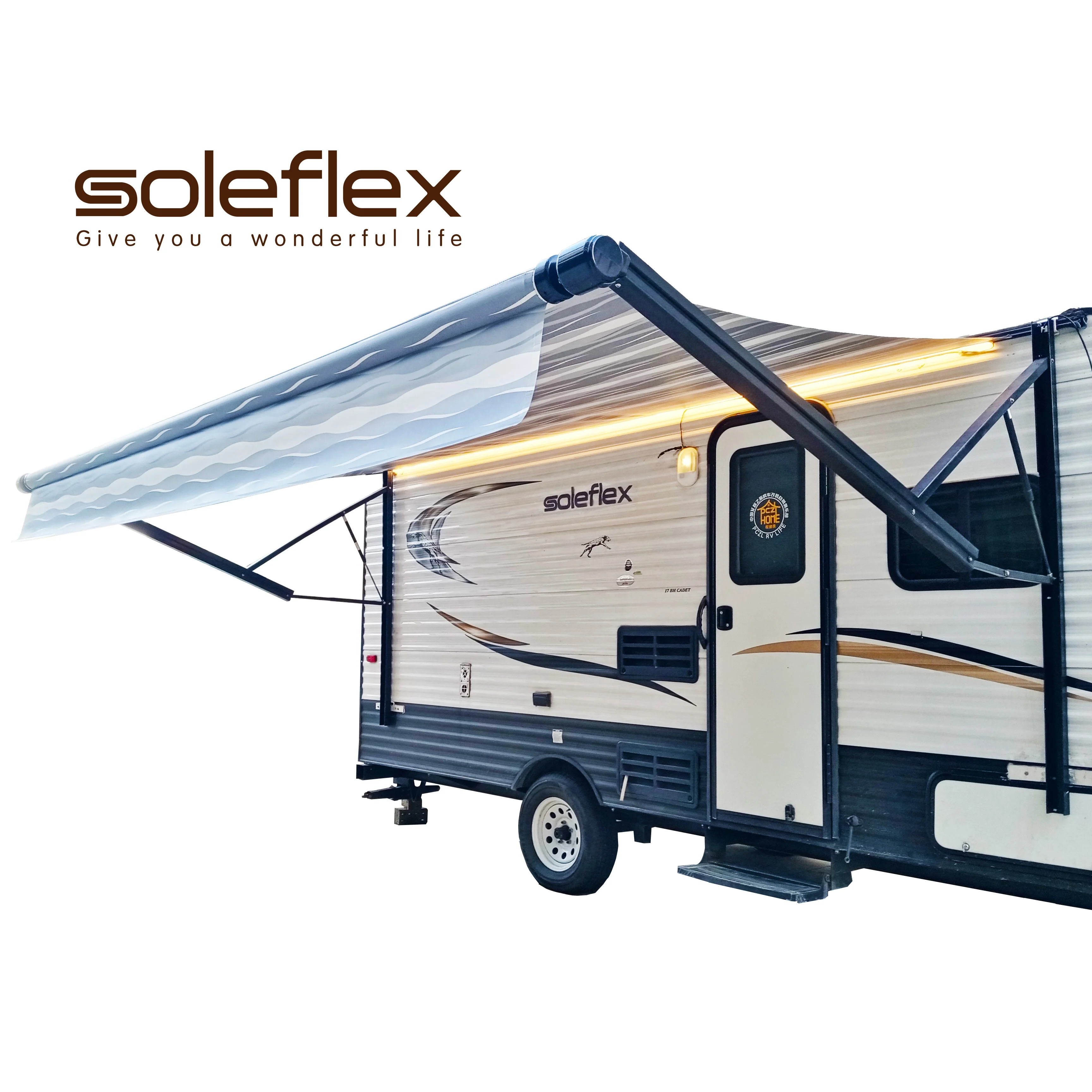 B2L New Design Gas Piston Side Trailer Caravan RV Awningroll Out Caravan Awning Side Roll Out Awning Caravan Rollout