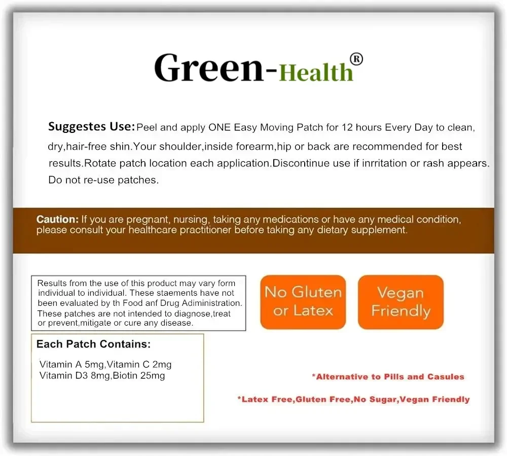 Cerotti Transdermici Biotin Plus - 30 cerotti Fornitura per un mese