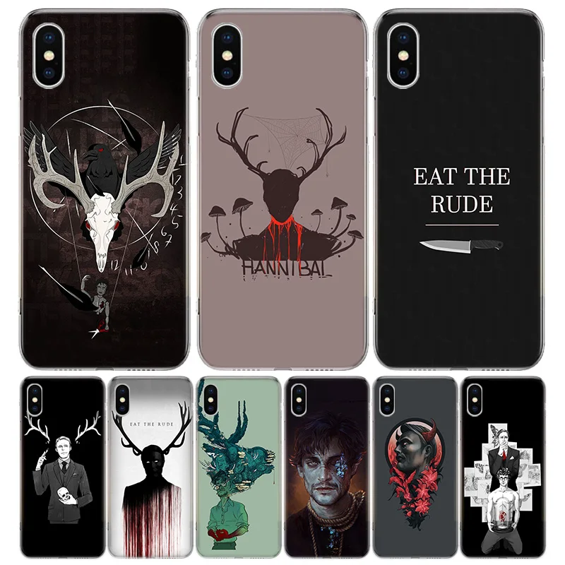 Hannibal eat the rude Phone Case For iPhone 16 15 14 Plus 12 13 Mini 11 Pro Max X Xs  8 7 SE + Soft Fundas Coque Shell Cover 15 