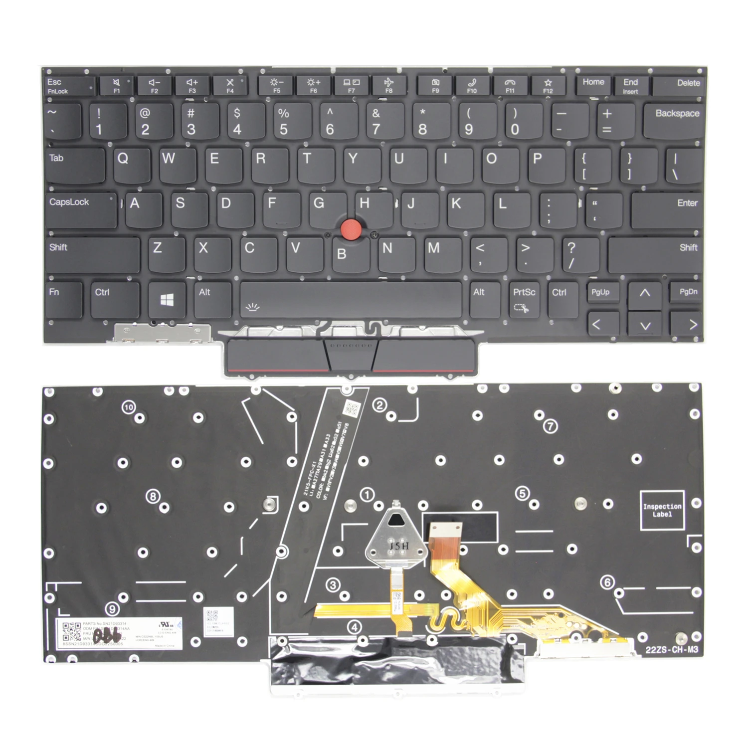 Lenovo-teclado para Notebook Original dos Eua 100 Novo Thinkpad Lenovo x1 Nano Gen1 x1 Nano Gen2 X13 Gen1 X13 Gen2