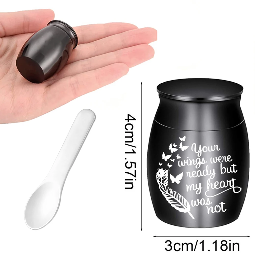  5 Styles Small Keepsake Urns for Human Ashes Mini Cremation Urns for Ashes Aluminum alloy Memorial Ashes Holder