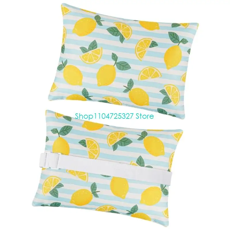 D8KF Set of 2 Waterproof Cushion with Adjustable Strap for Lounge Chair Sofa Decorative Head Rest Pillow Easy Maintenance