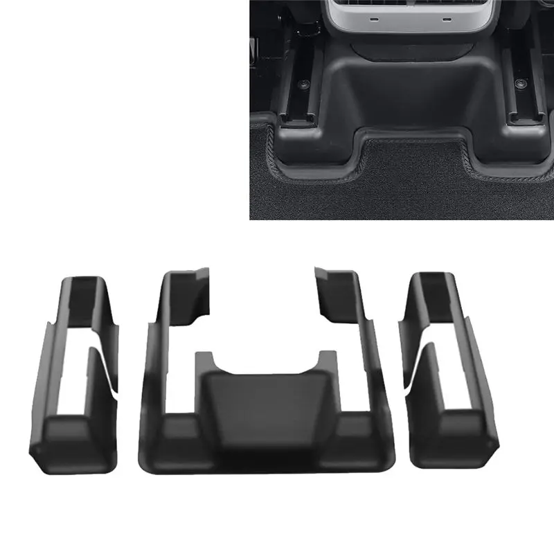 AEE5-Car Front Seat Rear Slide Rail Cover Under Seat Corner Guard Anti-Kick Shell For Tesla Model Y 2021-2024