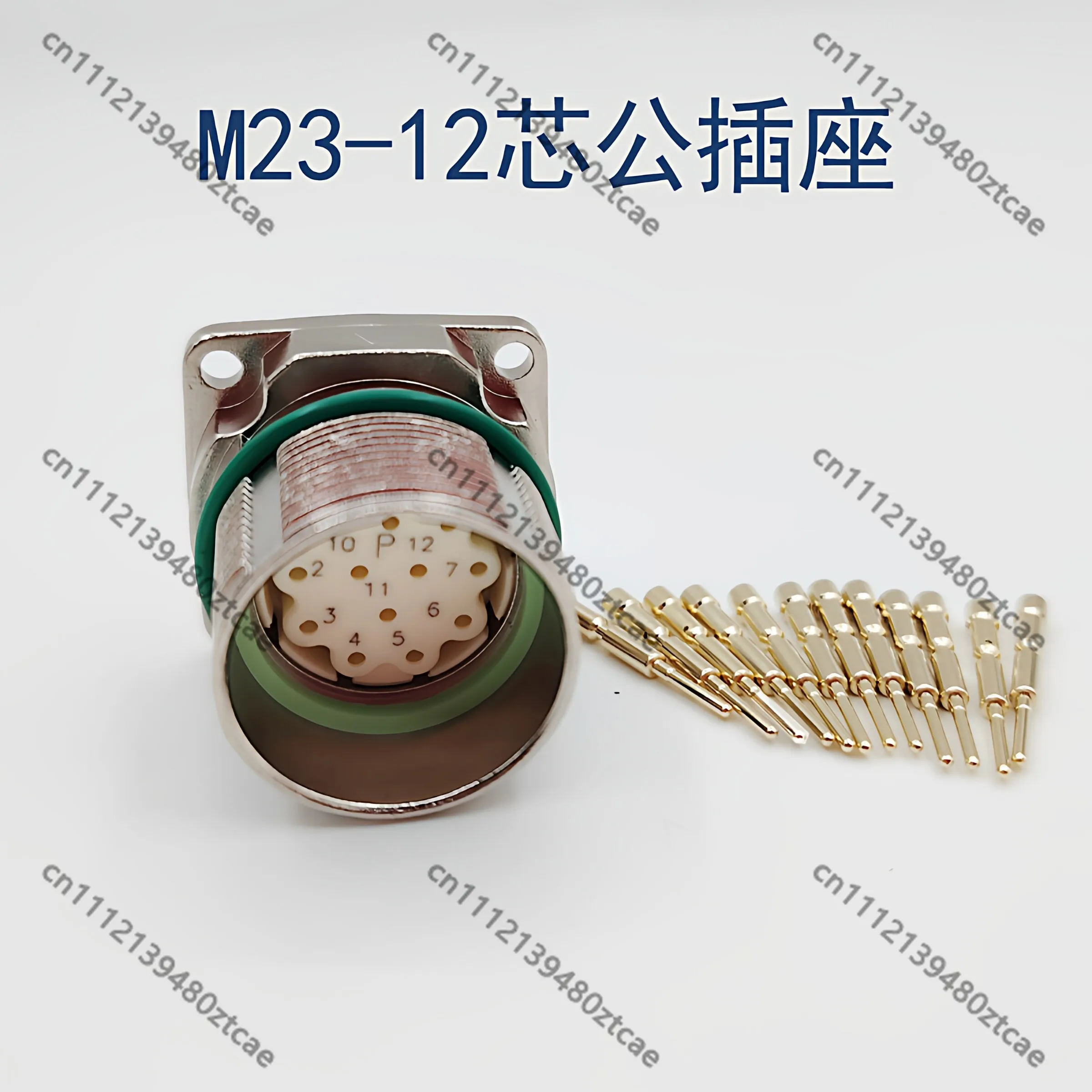 M23 Aviation Plug 623 Connector, Servo Encoder Male Connector, 12Pin 17Pin External Thread Joint for Signal Feedback