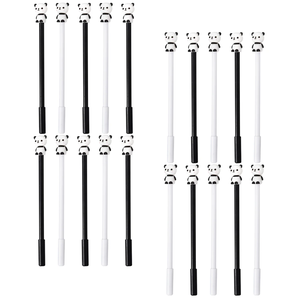 

20 Pcs Panda Pens 0.5mm Black Gel Pens Cute Cartoon Decorative Writing Office Supplies Travel Gifts