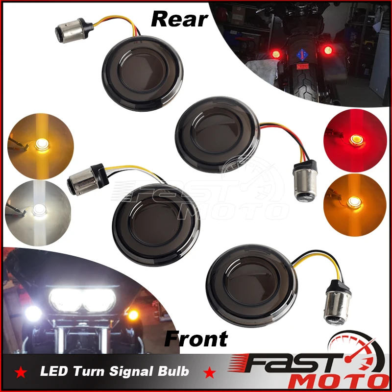 Motorcycle Turn Signal Conversions LED Panel Light 1157 Bullet Taillight For Harley Sportster Touring Breakout Fat Boy Softail
