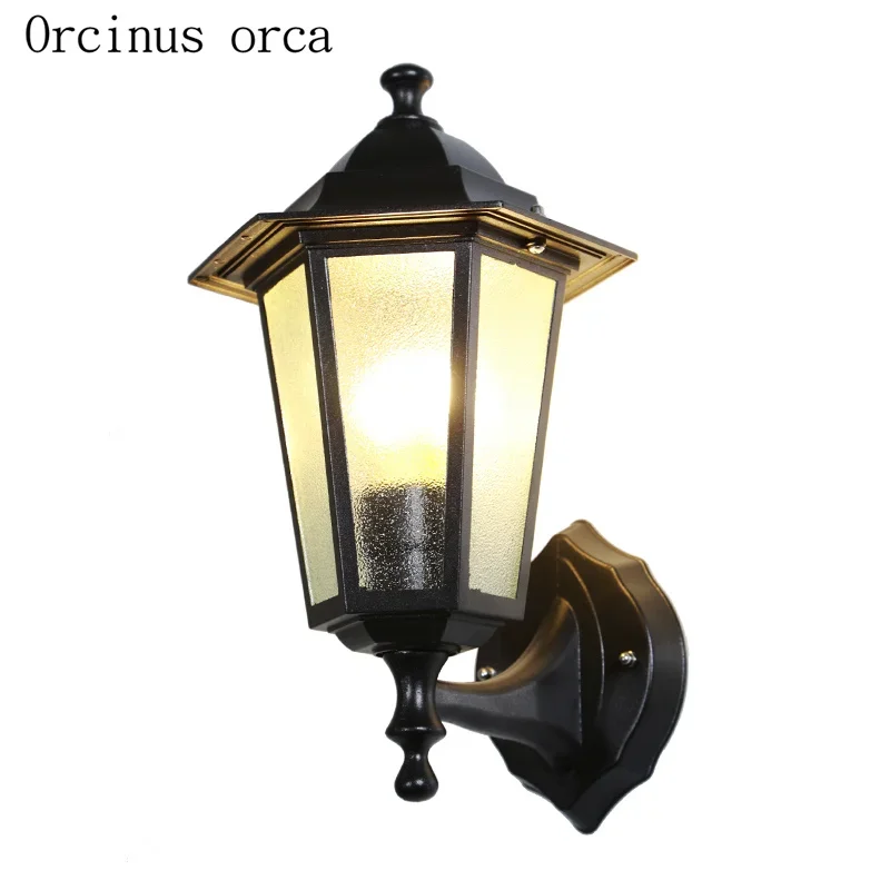 

European creative LED outdoor wall lamp balcony patio corridor American retro LED waterproof wall lamp