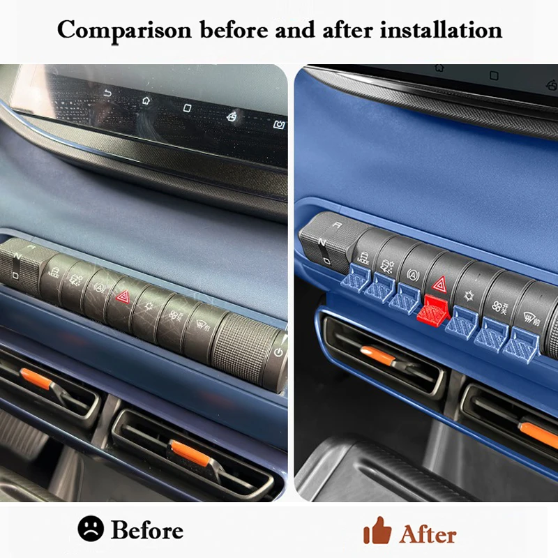 Good Quality New For BYD Dolphin Seagull Mini Surf Car Center Control Navigation GPS Button Knob Decoration Cover Stickers Inter