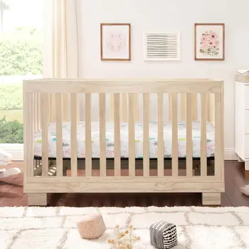 Łóżeczko rozkładane Modo 3 w 1 z zestawem do konwersji łóżeczka dziecięcego ze spranego naturalnego, certyfikat Greenguard Gold