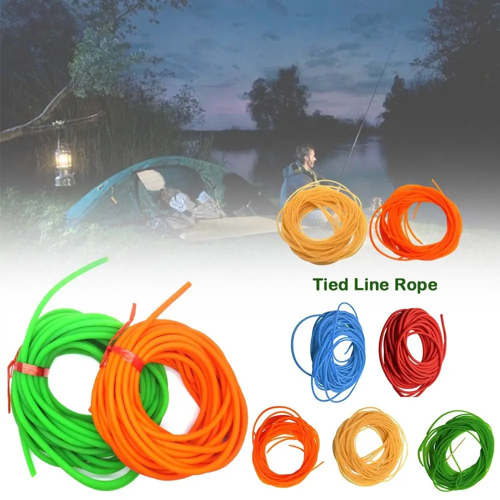 Neue Angeln Elastische Band Umreifung 10m Gebunden Linie Seil Vollgummi Tennis Verloren seil Band Seil 2/2,2mm Gebunden Linie Seil