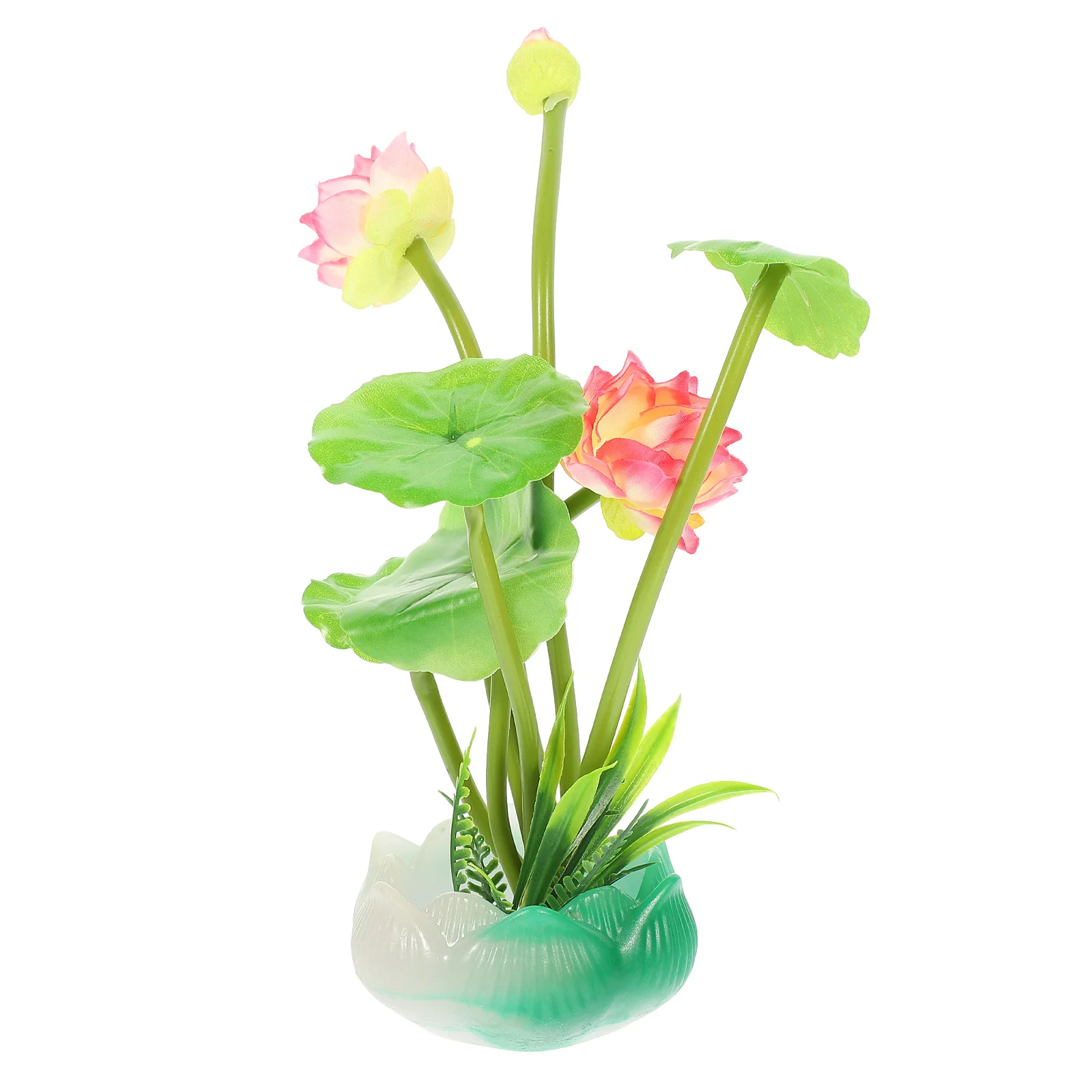 

Lotus Decoration Realistic Modeling Sushi Plate Craft Artificial Plants Simulation Decor Cold Dish Green Base Dry Ice Effect