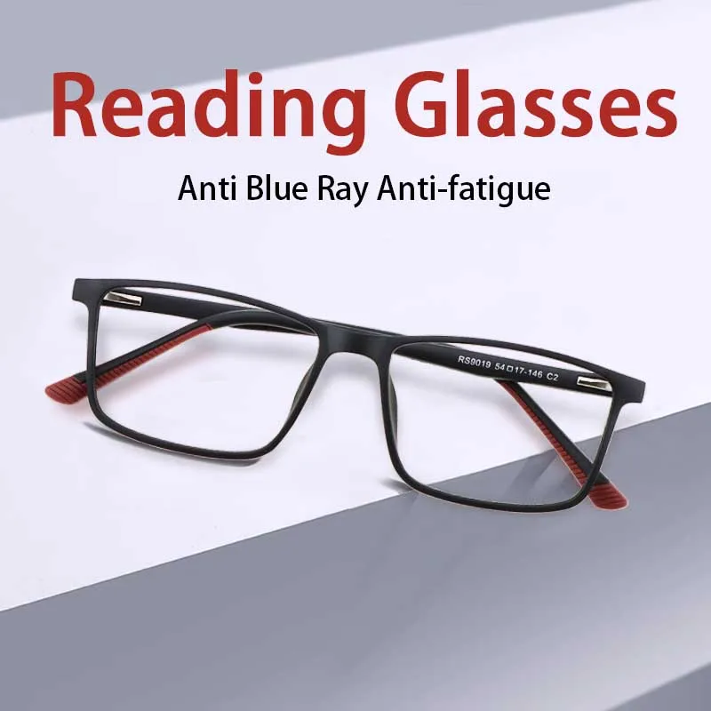 

Blue Light Blocking Reading Glasses for Men Anti Computer Glare Eyestrain Spring Hinge Readers Magnifying Presbyopic Eyeglasses