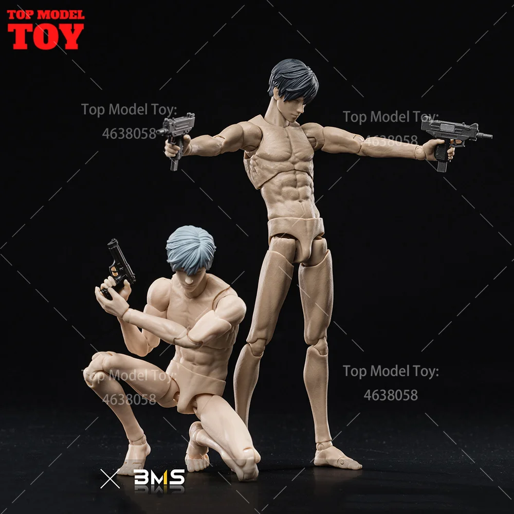 

VTOYS X BMS 1/12 VB002 White Skin VB003 Yellow Muscle Joint Body 16.5cm Male Super Flexible Action Figure Articulated Model Doll