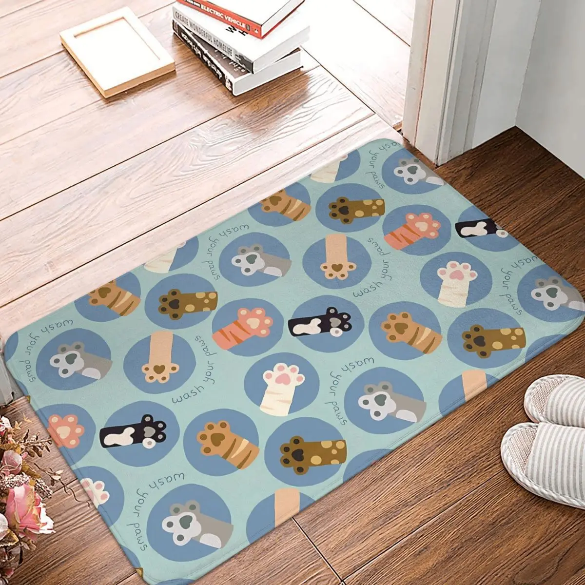 Wipe Your Paws Anti-Slip Doormat Bath Mat Meme Hallway Carpet Welcome Rug Home Decor