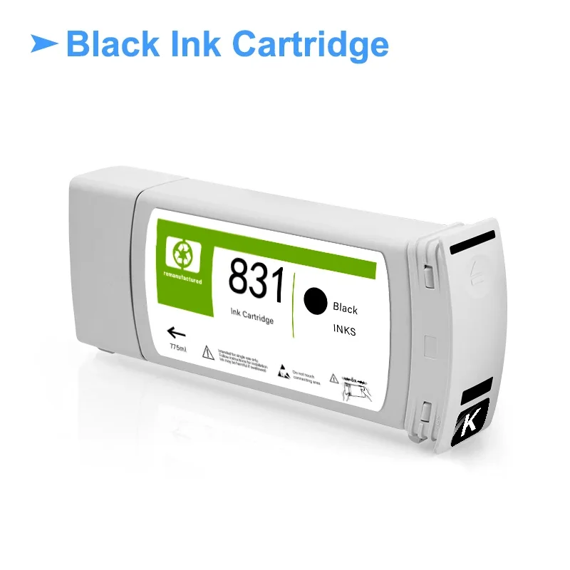 Cartouche d\'encre avec latex pour imprimante HP, 831, 110, 115, 310, 315, 330, 335, 360, 365, 370, 560, 570, L360, L365, L330, 775ml