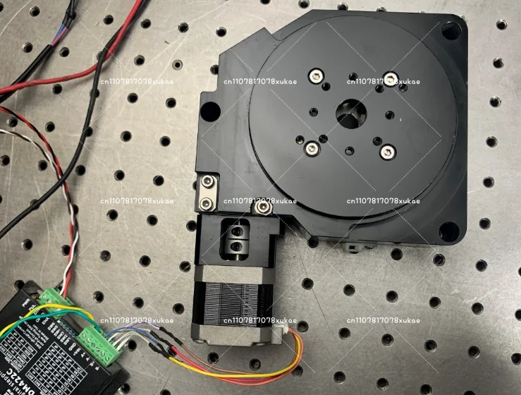Second-hand 42 stepper motor turntable, high precision R axis, worm gear, 100mm table, CNC indexing plate Disassembled model