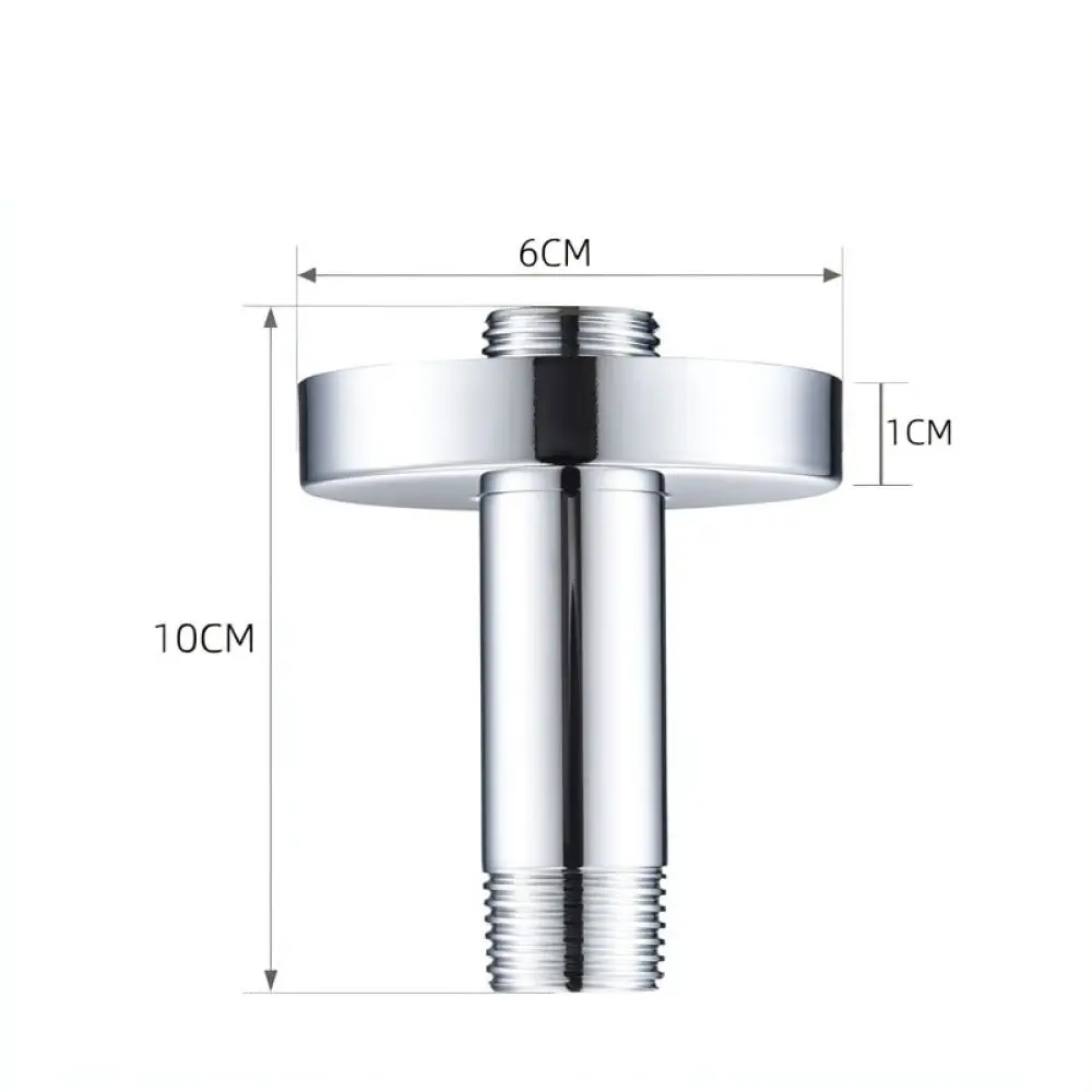 Round Ceiling Shower Arm Stainless Steel Chrome Rainfall Extension Pipe Modern Bathroom Fixture Showering Part