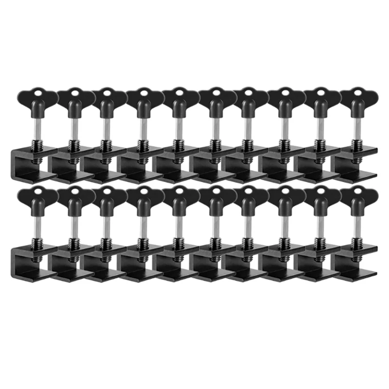 

A13E-20Pcs Single Hole Door Locks Sliding Door Lock Window Safety Lock Windows Restrictor Stopper Anti-Theft Cabinet Locks