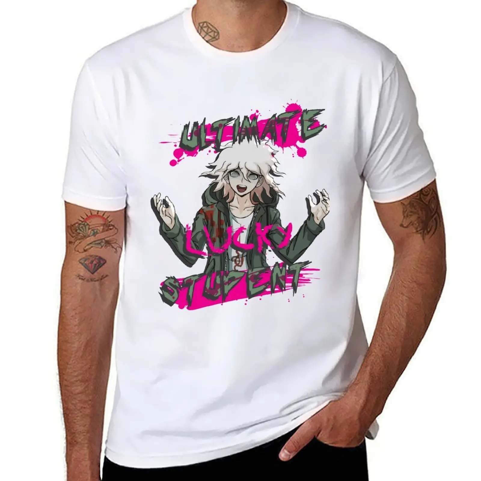 

Nagito Komaeda - The Ultimate Lucky Student T-Shirt Plus Size Simple Casual Top