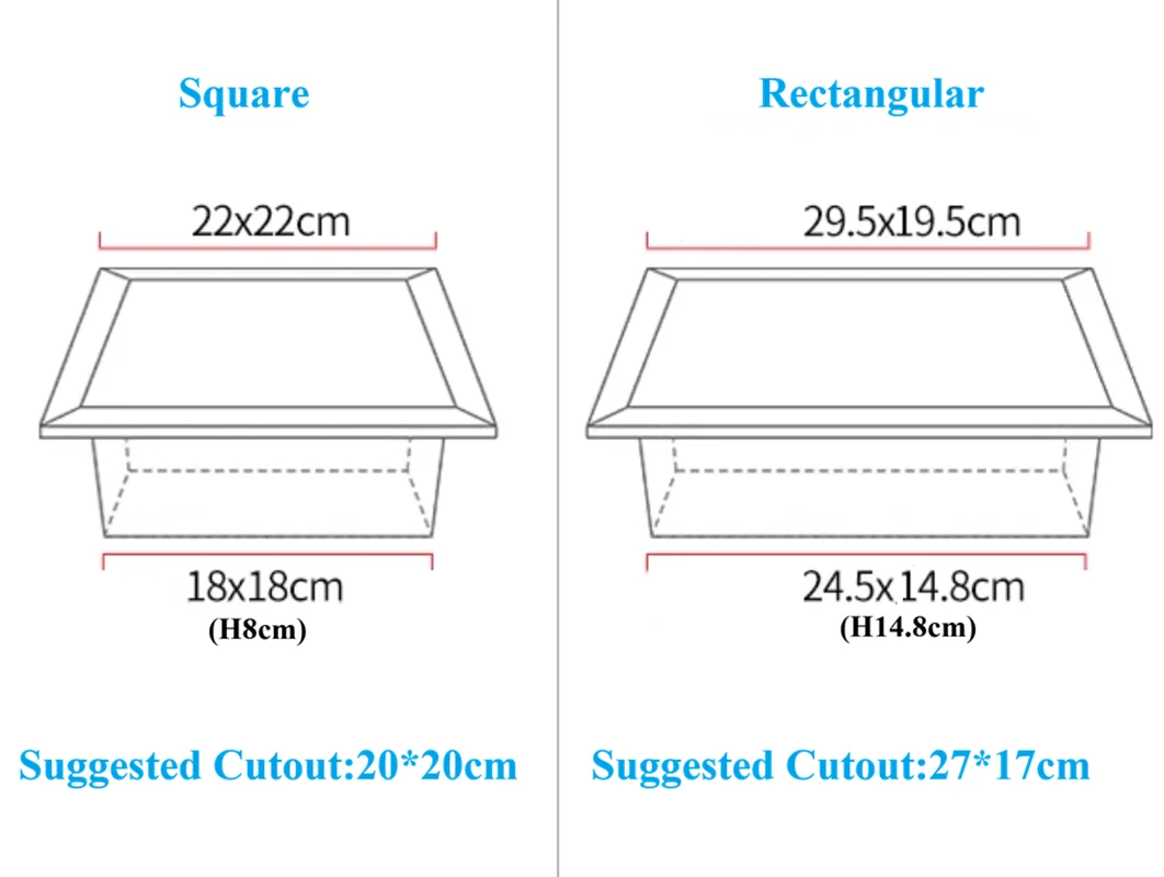 1Pc SUS304 Square Rectangular Top Mounted Trash Chute Swing Lid Brushed Gun Black Rose Gold