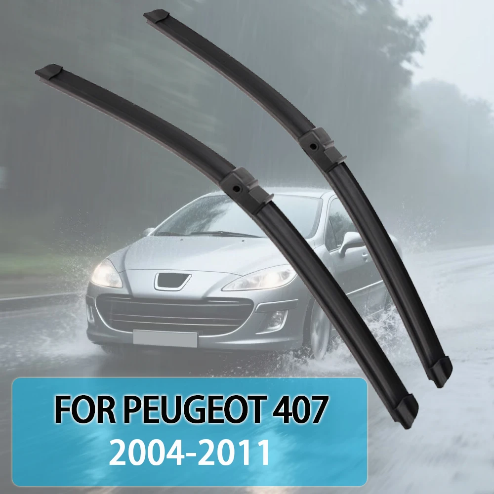 

For Peugeot 407 Wagon Sedan 2004-2011 28''+28''R Car Wiper Blade Front Wipers Fit Side Pin Arm Windscreen Auto Wiper Blades