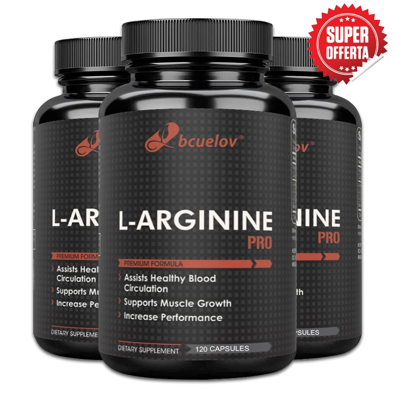 

L-Arginine - Energy Booster - Helps Support Endurance and Strength, Replenishes Energy, and Builds Muscle