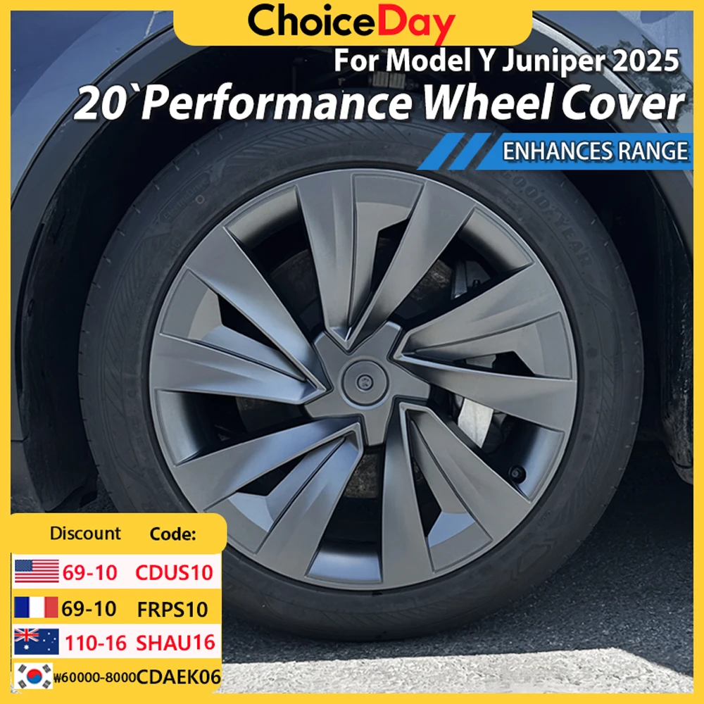 

4 шт. крышка колеса 19 дюймов для Tesla Model Y Juniper, крышка ступицы, сменная крышка с перекрестным потоком колеса, 2025, полный обод, аксессуары