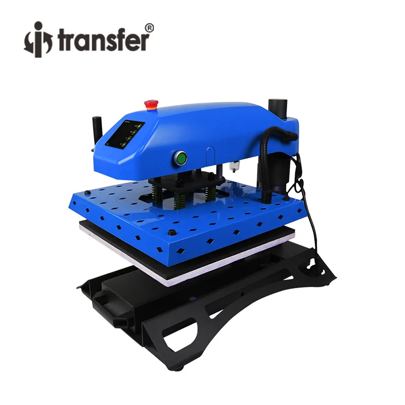 

New pneumatic shaking head personalized DIY production tshirt printing heat transfer machine 40 * 50cm replaceable baseplate