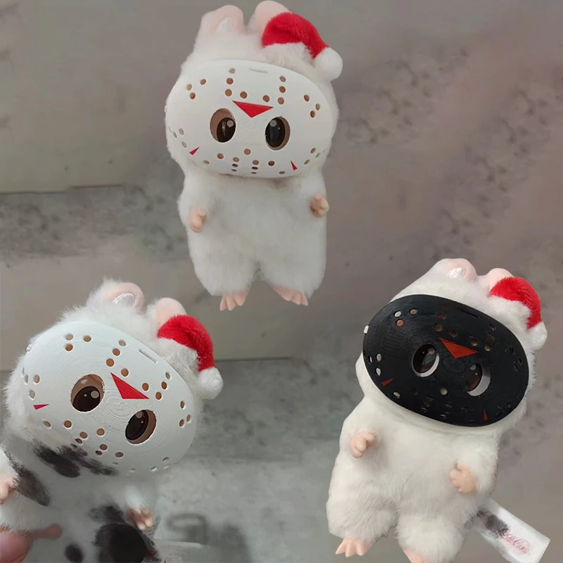 

For 17cm Labubu Clothes Mask Doll Accessories Diy Creative Gifts For V1 V2 V3 Scary Mask Halloween Decoration Gift