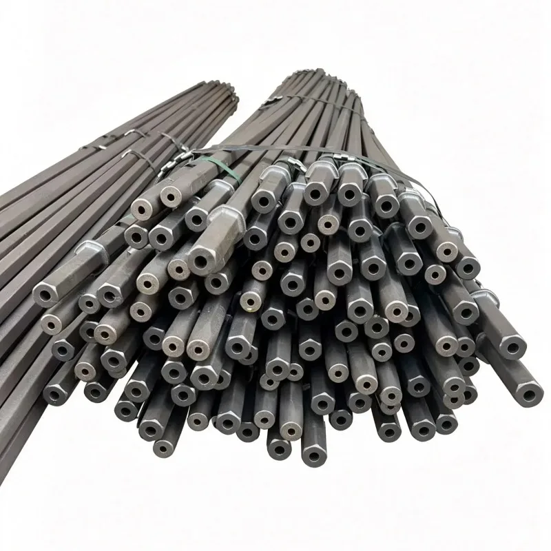 Deep Hole Rock Drill Hollow Tapered Drill Rod B22 H22 Hexagonal Steel Rod For Water Exploration Mine Engineering Tunnel