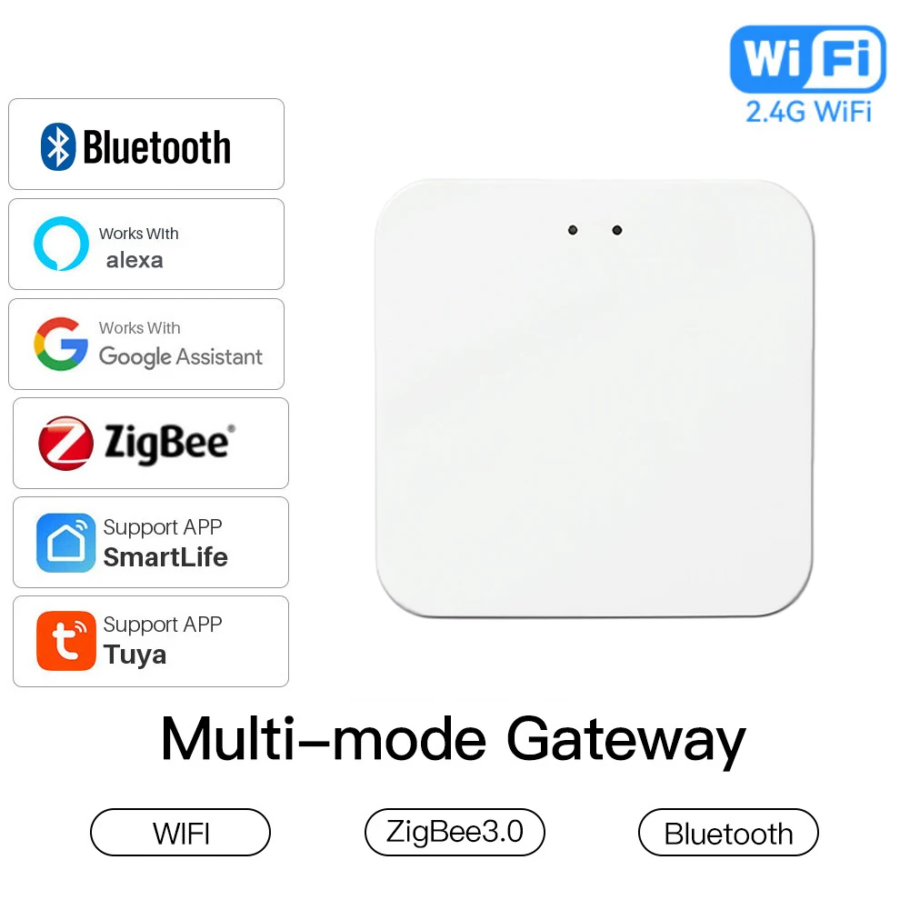 Tuya Smart Multi Mode Gateway ZigBee Bluetooth Hub Wireless Smart Life APP جهاز التحكم عن بعد Bridge يعمل مع Alexa Google Home