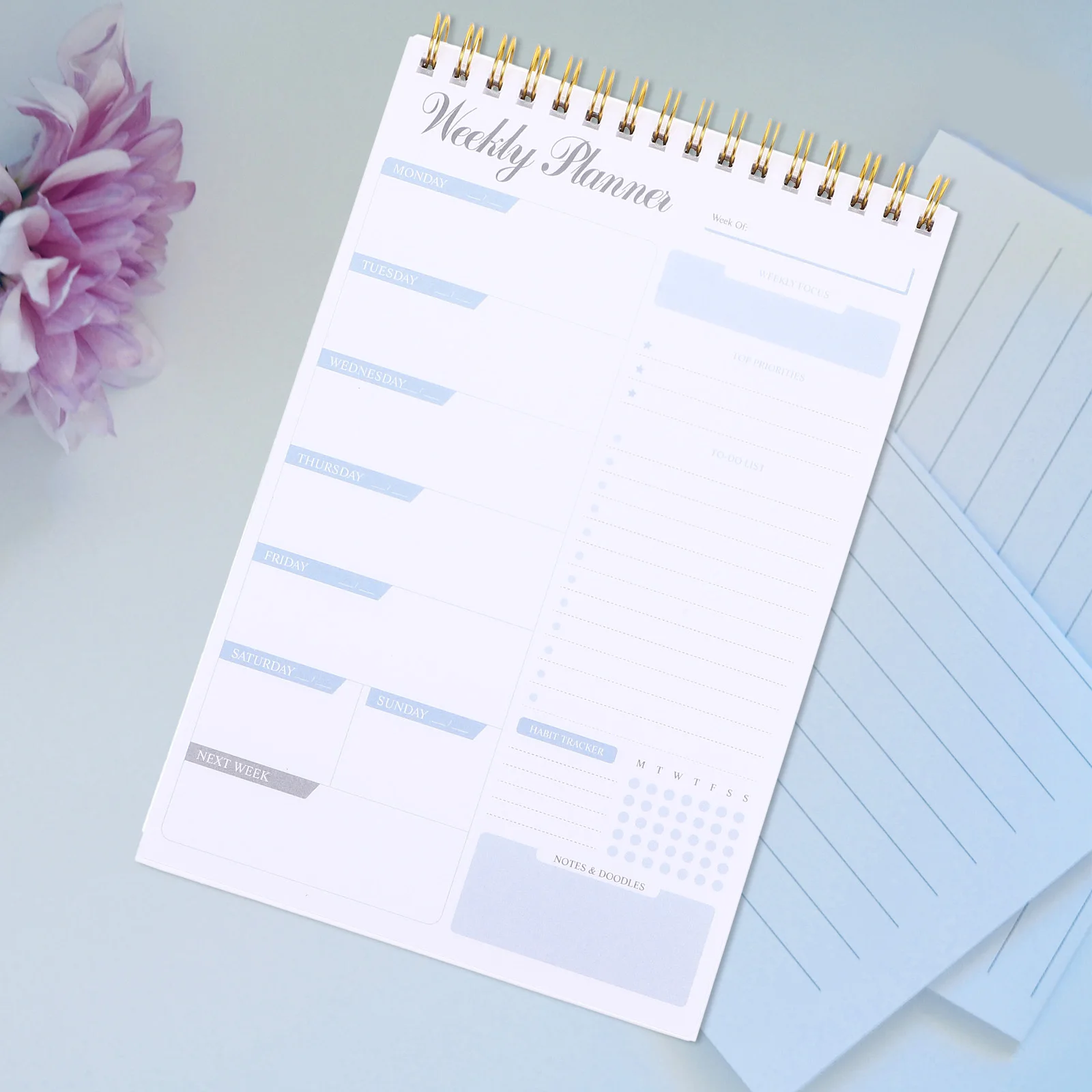 

Daily Planner Notepad Paper Aluminum Alloy Tear Off to Do List Notebook Portable Weekly Task Planner Schedule Memo Pads